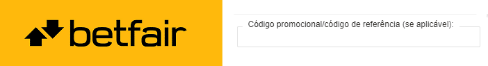 Escreva o código promocional Betfair Brasil