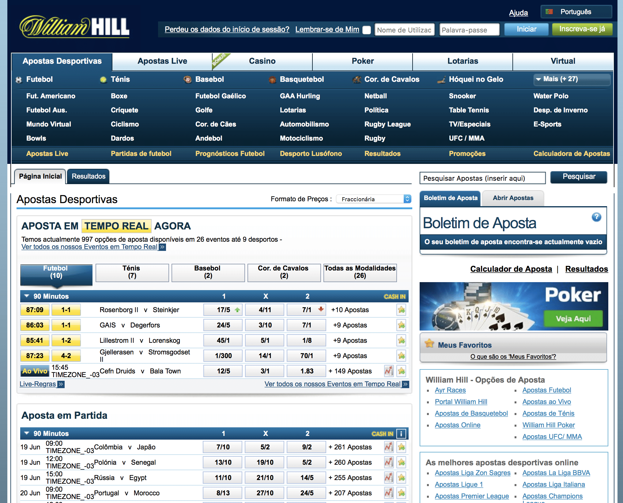Código Promocional William Hill 2023
